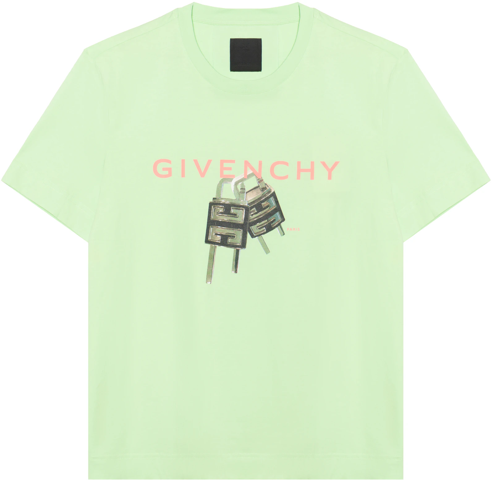 givenchy-green-logo-letter-print-crew-neck-t-shirt-bm-716-g3-ybc-322