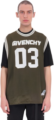 GIVENCHY 綠色標誌印花短袖層次T恤 BM71KE3YHU-016 Purchase GIVENCHY 綠色標誌印花短袖層次T恤 BM71KE3YHU-016