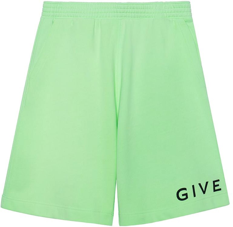 givenchy-green-shorts-with-letter-logo-print-casual-style-bm-51863-yac-326