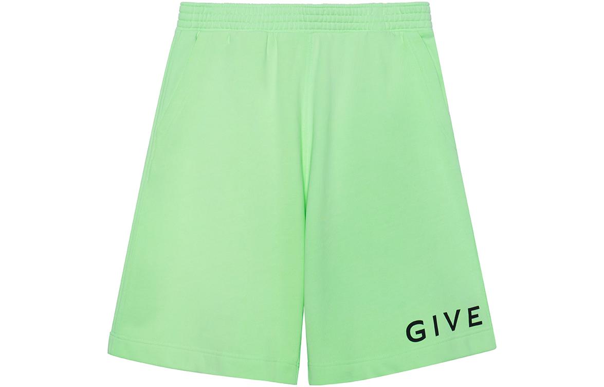 Order Givenchy  Green Shorts with Letter Logo Print Casual Style. BM51863YAC326