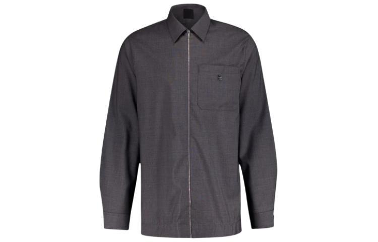 Order 纪梵希灰色纯色拉链长袖夹克 BM60YT1558-030