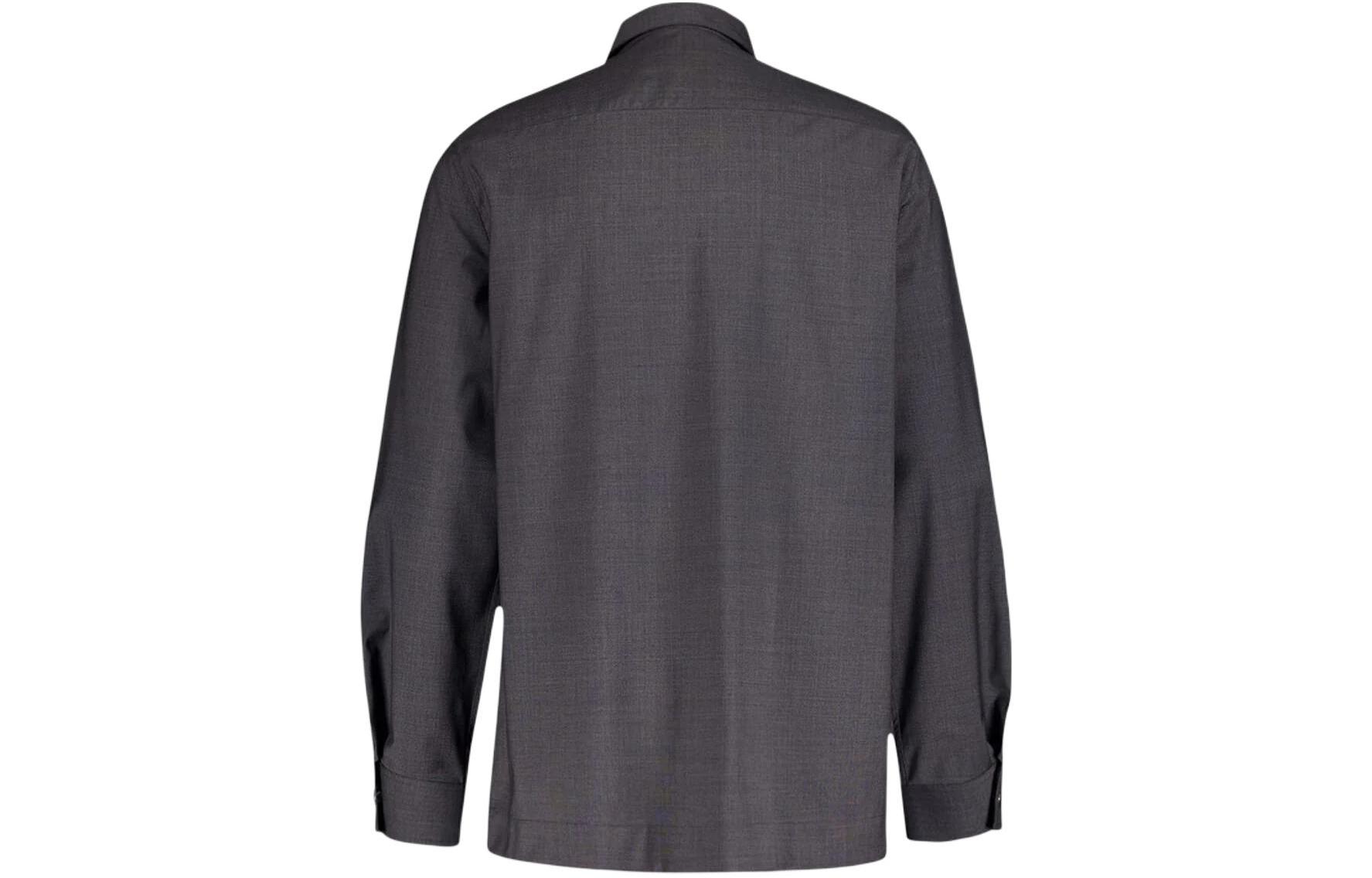 Lookbook 纪梵希灰色纯色拉链长袖夹克 BM60YT1558-030