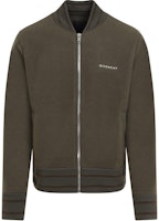 Givenchy Khaki Logo Print High-Neck Zip-Up Jacket. BM014A4YFP-305 Givenchy Khaki Logo Print High-Neck Zip-Up Jacket. BM014A4YFP-305