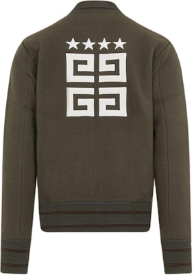 Chaqueta Givenchy Khaki con Logo, Cuello Alto y Cierre Frontal. BM014A4YFP-305 Lookbook Chaqueta Givenchy Khaki con Logo, Cuello Alto y Cierre Frontal. BM014A4YFP-305