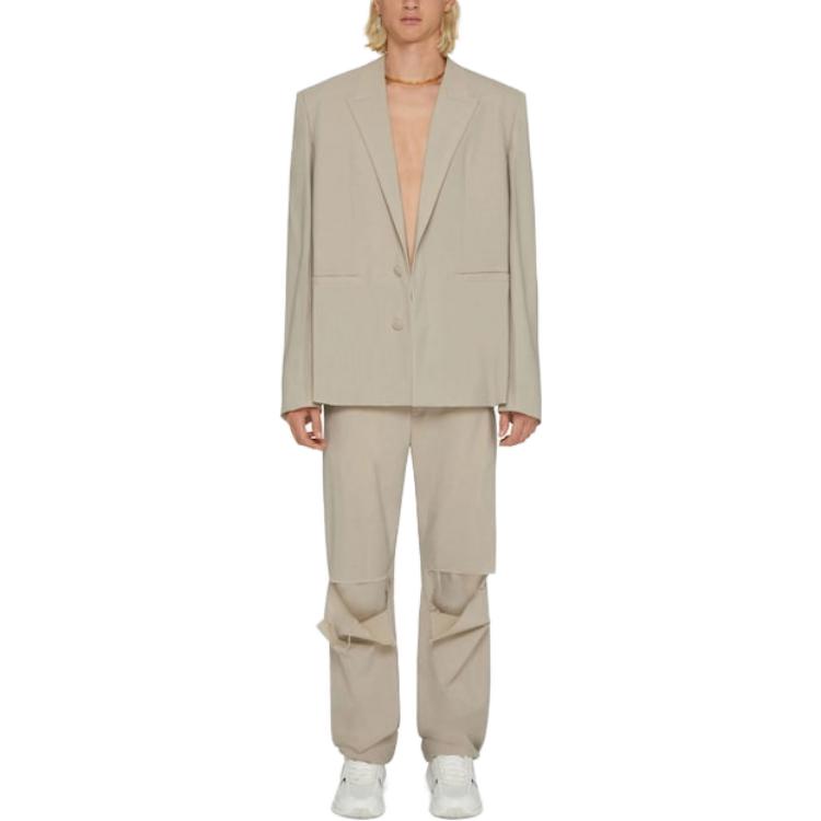 Lookbook ジバンシィ カーキ ソリッド ダブルブレスト 長袖 ブレザージャケット BM30DC14NX-099