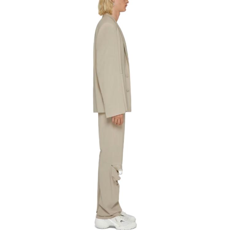 Purchase ジバンシィ カーキ ソリッド ダブルブレスト 長袖 ブレザージャケット BM30DC14NX-099