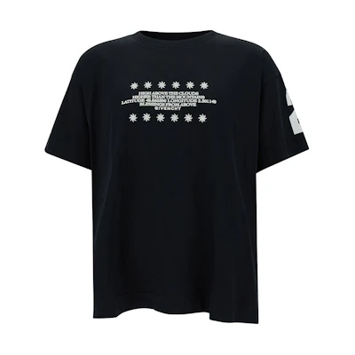 Givenchy Letter Print Crewneck T-Shirt Black BM71JB3YHU-001