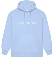 GIVENCHY Light Blue Logo Print Casual Hoodie Long Sleeve BMJ0HC3YAC-452 GIVENCHY Light Blue Logo Print Casual Hoodie Long Sleeve BMJ0HC3YAC-452