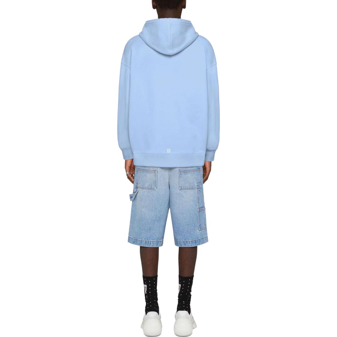 Purchase 紀梵希 淺藍色長袖連帽衫印花休閒上衣 BMJ0HC3YAC-452