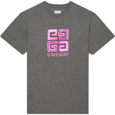 Givenchy Logo Letter Print Crewneck T-Shirt Grey BM716G3YCT-056 Buy Givenchy Logo Letter Print Crewneck T-Shirt Grey BM716G3YCT-056