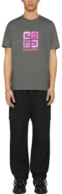 Givenchy Logo Letter Print Crewneck T-Shirt Grey BM716G3YCT-056 Lookbook Givenchy Logo Letter Print Crewneck T-Shirt Grey BM716G3YCT-056