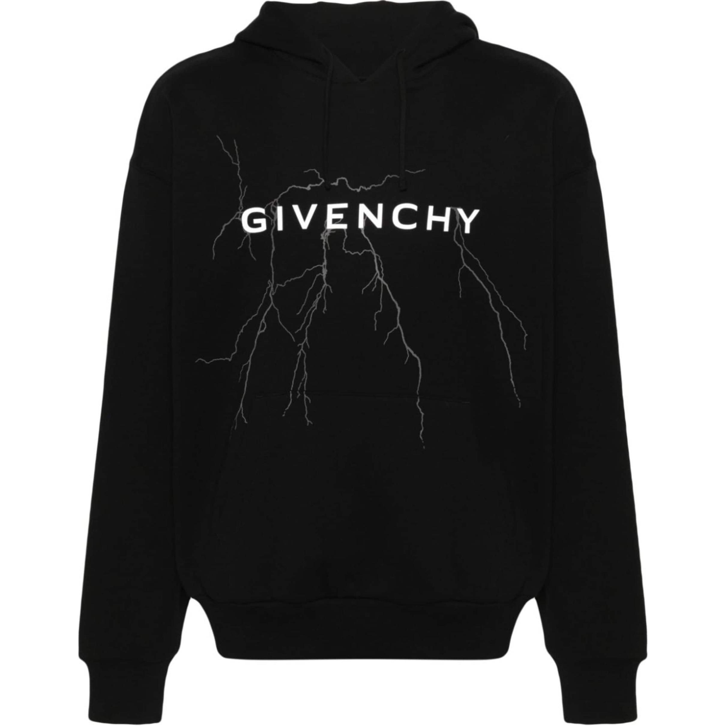 Givenchy  Logo Print Black Hoodie Sweatshirt BMJ0LA3YJ9-001