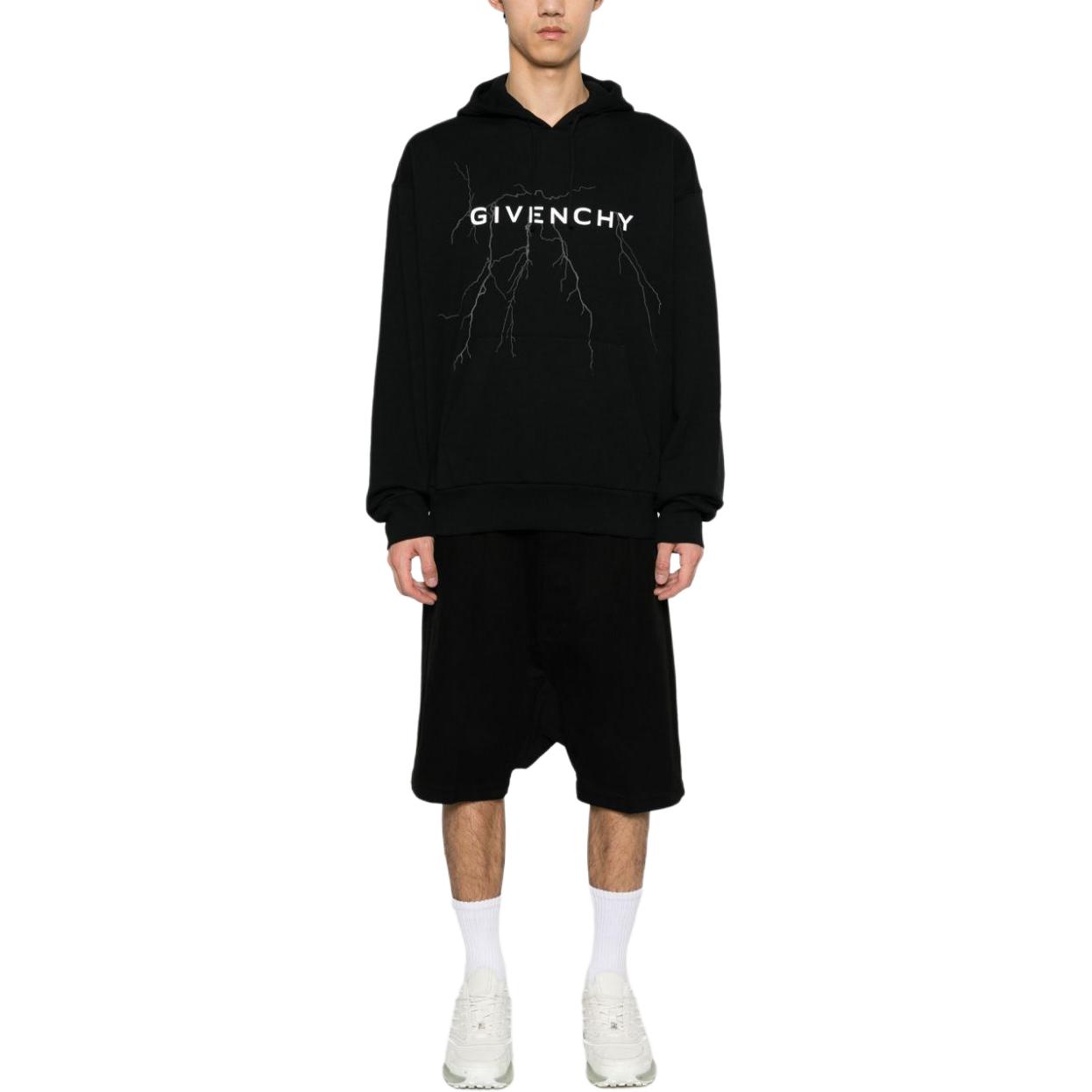 Givenchy  Logo Print Black Hoodie Sweatshirt BMJ0LA3YJ9-001 圖 3