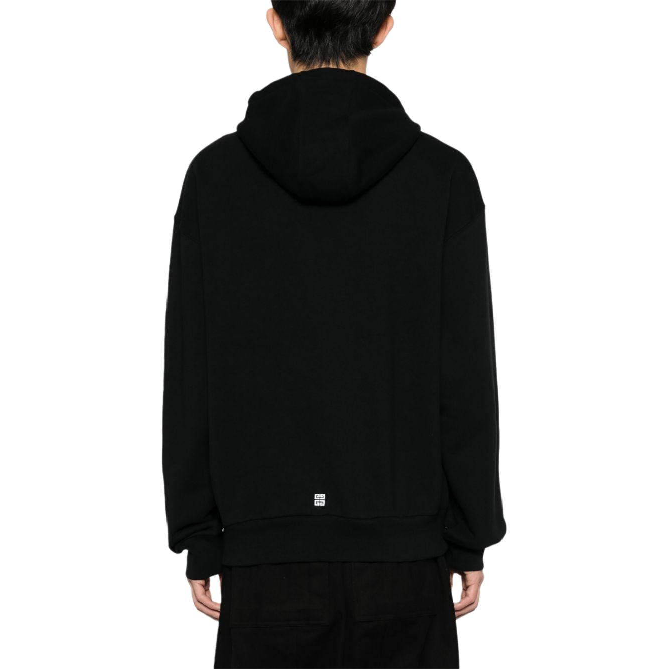 Givenchy  Logo Print Black Hoodie Sweatshirt BMJ0LA3YJ9-001 圖 4