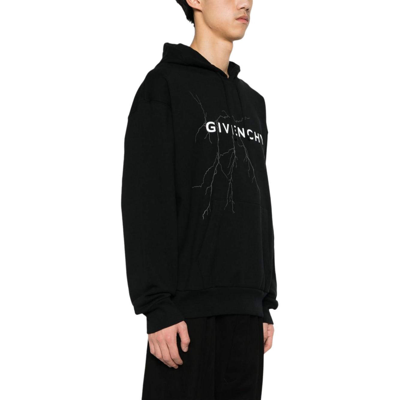 Givenchy  Logo Print Black Hoodie Sweatshirt BMJ0LA3YJ9-001 圖 5