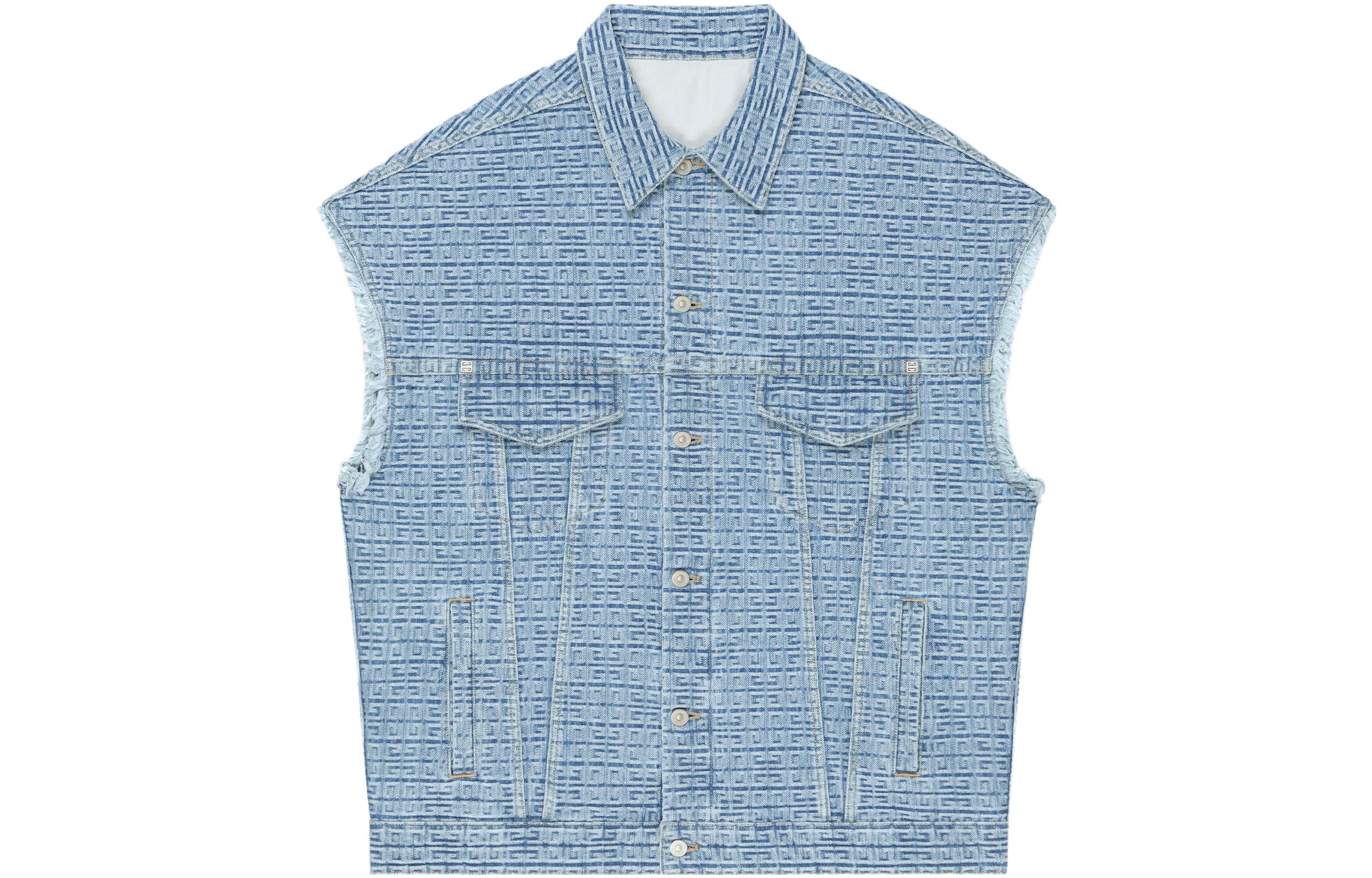 Order 纪梵希印花无袖夹克钢蓝色 BM012950P9-452