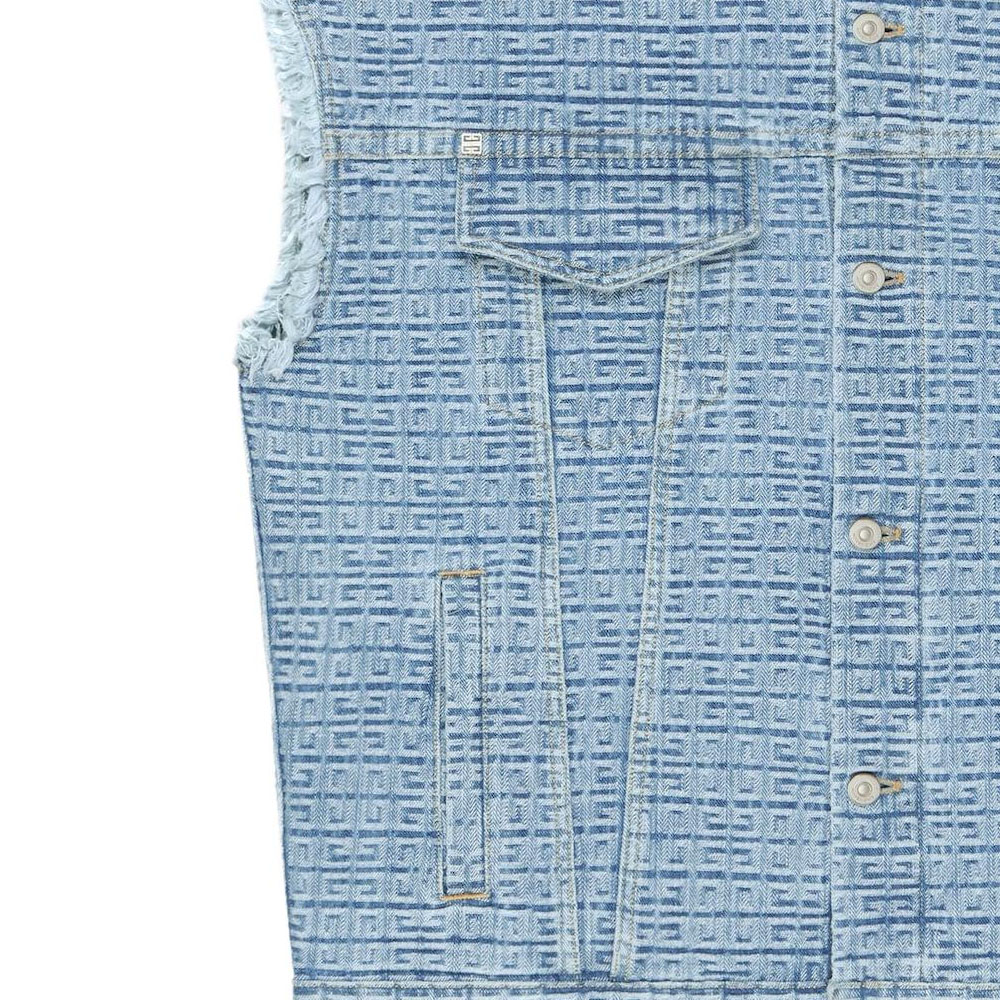 Sizing 纪梵希印花无袖夹克钢蓝色 BM012950P9-452