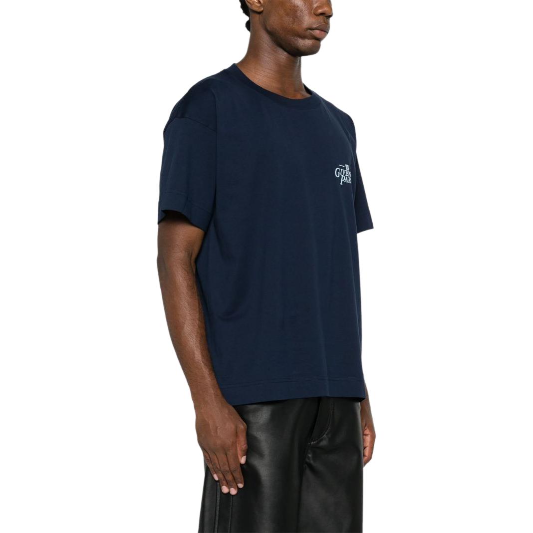 GIVENCHY  Navy Blue Logo Print Short Sleeve T-Shirt. BM71JB3YNC 圖 4