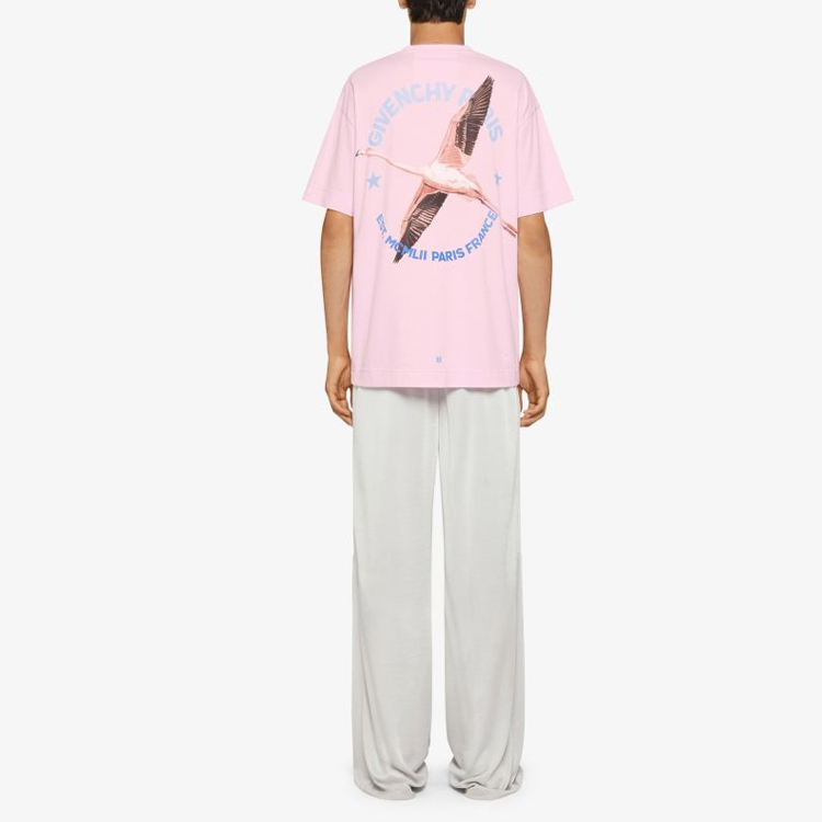 GIVENCHY  Pink SS24 Embroidered Logo Crewneck T-Shirt. BM71JA3YM1-661 圖 4