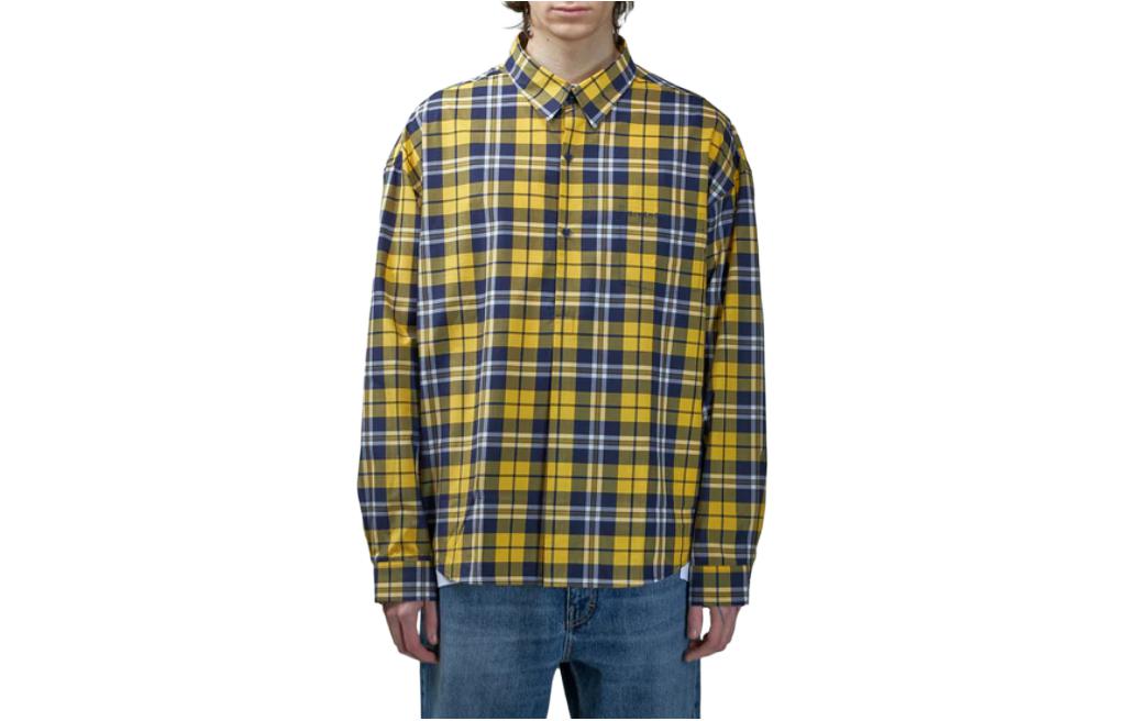 Order Givenchy Kemeja Panjang Kotak-Kotak Kerah Lengan Panjang Multicolor BM60ZX15EU-701