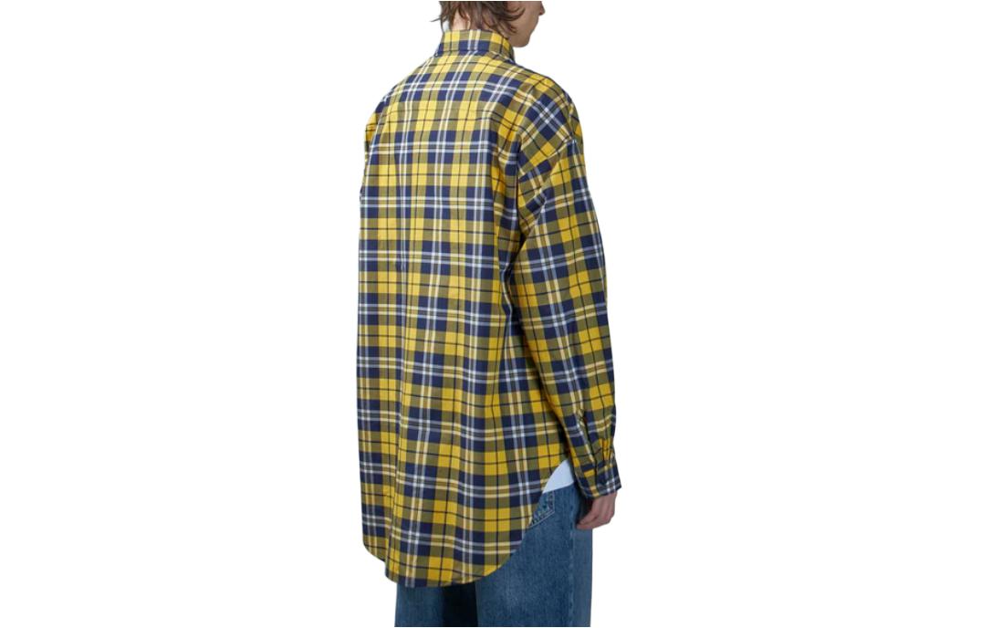 Lookbook Givenchy Kemeja Panjang Kotak-Kotak Kerah Lengan Panjang Multicolor BM60ZX15EU-701