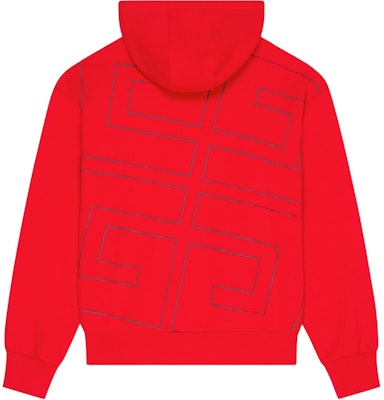 ジバンシィ レッド ルーズフィット レタープリント プルオーバーパーカー. BMJ0LA3YJ5-600 Lookbook ジバンシィ レッド ルーズフィット レタープリント プルオーバーパーカー. BMJ0LA3YJ5-600