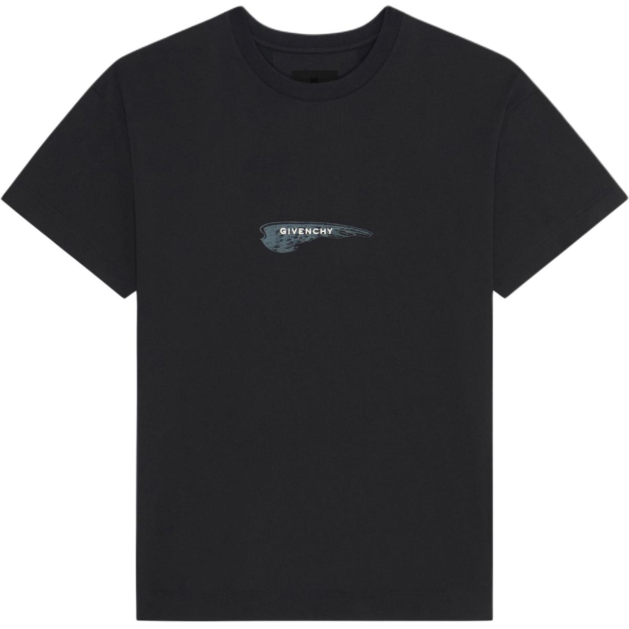 Buy 紀梵希 黑色短袖T恤 印有標誌印花 SS24 BM71JA3YN1-001