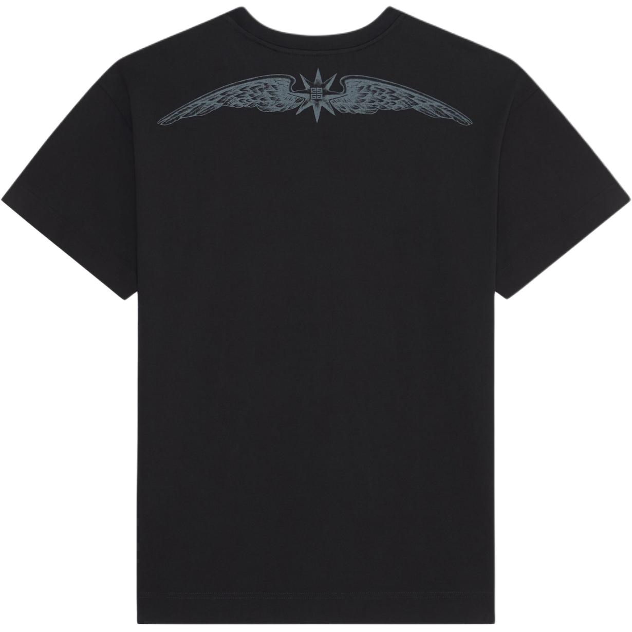 Lookbook 紀梵希 黑色短袖T恤 印有標誌印花 SS24 BM71JA3YN1-001