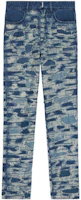 Order 지방시 슬림핏 디스트레스 포켓 진 - 미디움 블루. BM50ST50QC-420