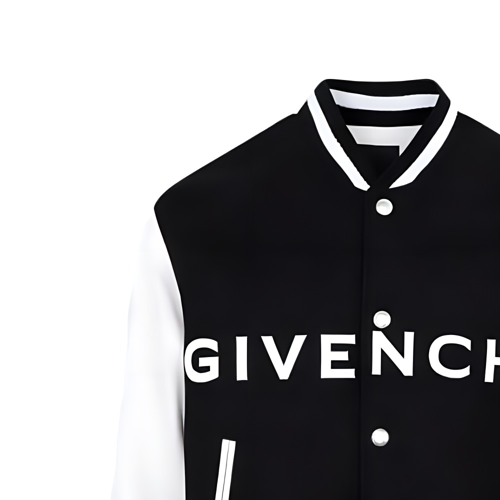 Shop Givenchy Jaket Lengan Panjang Slim Fit Kerah Bordir. BM011S6Y16-004