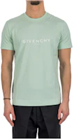 Givenchy Slim Fit Green T-Shirt with Letter Print Crew Neck. BM71653Y6B-341 Givenchy Slim Fit Green T-Shirt with Letter Print Crew Neck. BM71653Y6B-341
