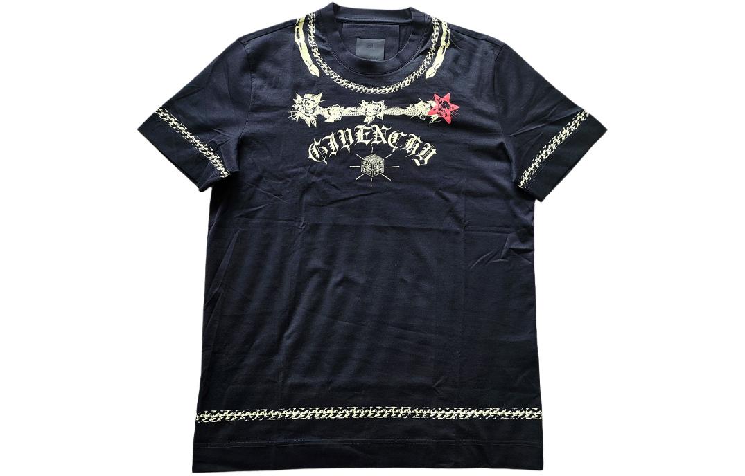 Buy GIVENCHY  Slim Fit Logo Print Crewneck T-Shirt Black BM71403Y6B-001