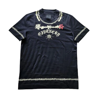 GIVENCHY Slim Fit Logo Print Crewneck T-Shirt Black BM71403Y6B-001