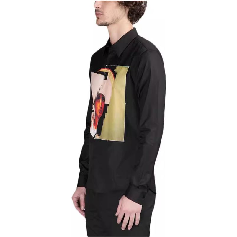 Purchase Givenchy Baju Slim Fit Cetakan Foto Hitam Lengan Panjang. 15F6035667-001