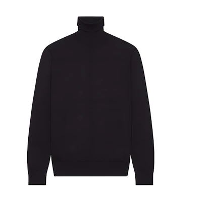 Givenchy Slim Fit Solid Turtleneck Long Sleeve Sweater Black BM90PX4YES-001