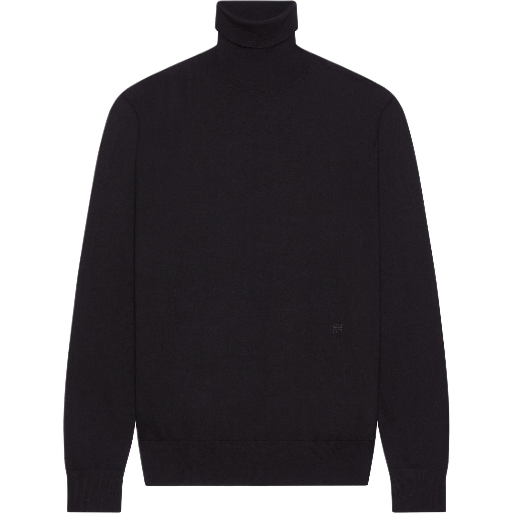 Order Givenchy  Slim Fit Solid Turtleneck Long Sleeve Sweater Black BM90PX4YES-001