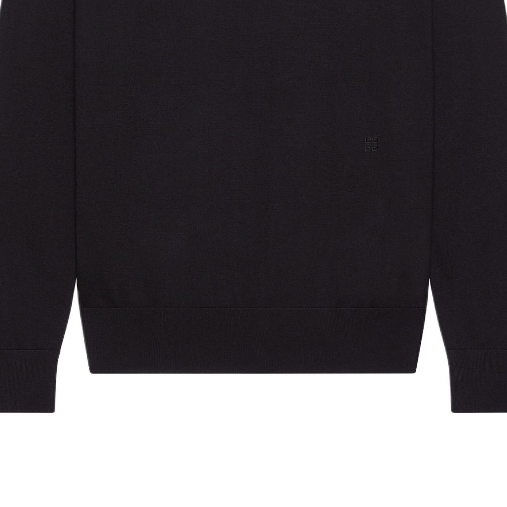 Shop Givenchy  Slim Fit Solid Turtleneck Long Sleeve Sweater Black BM90PX4YES-001