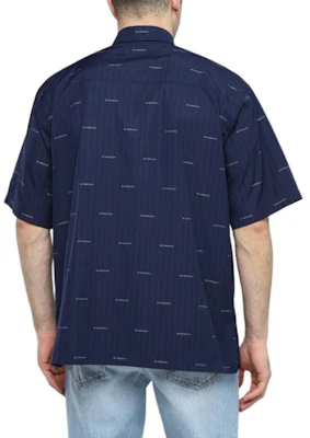 GIVENCHY Camisa Slim Manga Corta con Detalles Bordados - Azul Marino BM60Y614P5-402 Shop GIVENCHY Camisa Slim Manga Corta con Detalles Bordados - Azul Marino BM60Y614P5-402