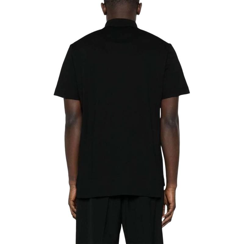 Shop GIVENCHY Kaos Polo Hitam Solid Lengan Pendek dengan Kancing. BM71KR3YCD-001