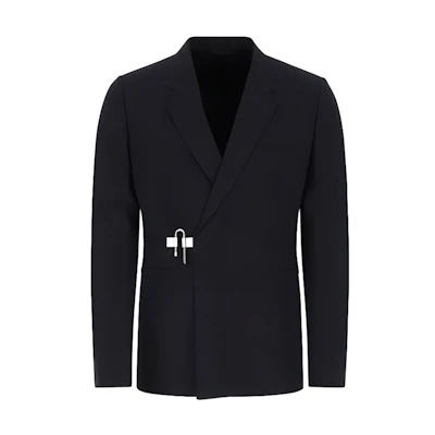 Givenchy Solid Color Casual Long-Sleeve Blazer Jacket - Navy Blue BM30B214DL-410