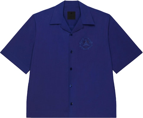 Givenchy Kemeja Biru Lengan Pendek Kerah Kuba Warna Polos BM60WP14M6-467 Buy Givenchy Kemeja Biru Lengan Pendek Kerah Kuba Warna Polos BM60WP14M6-467