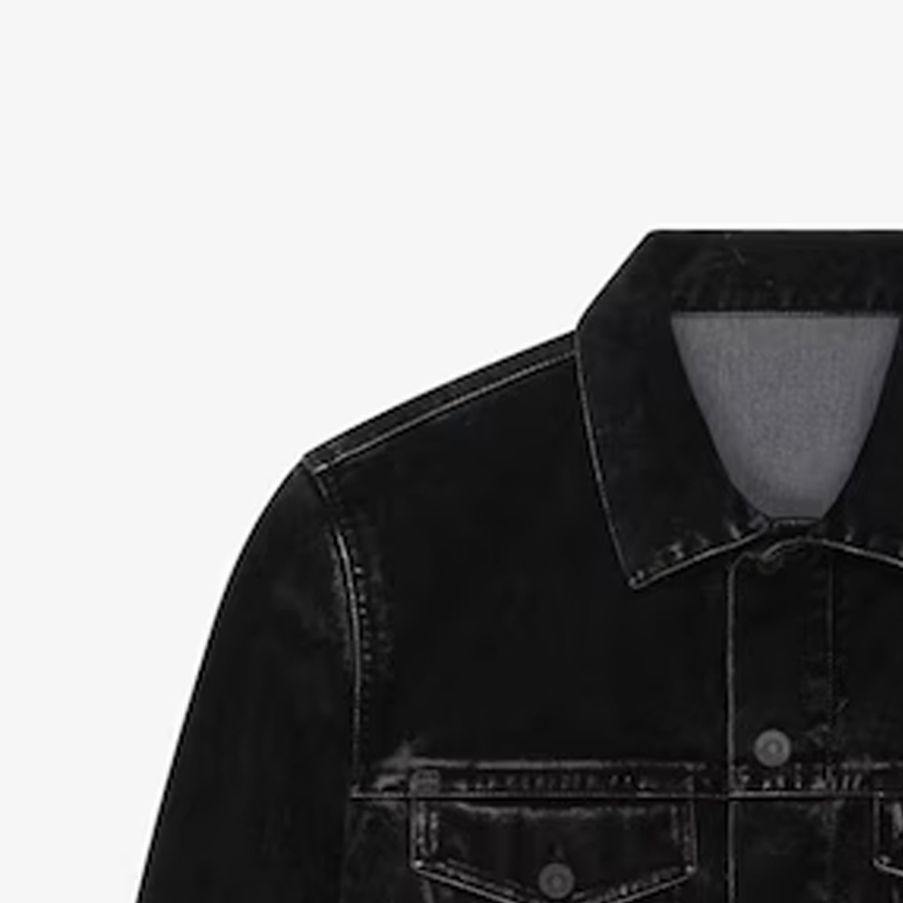 Details for 纪梵希纯色长袖黑色牛仔夹克 BM012C5Z1C-001