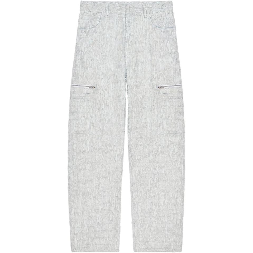 Givenchy  Solid Color Loose Fit Side Pocket Jeans BM517E5Y3S-117