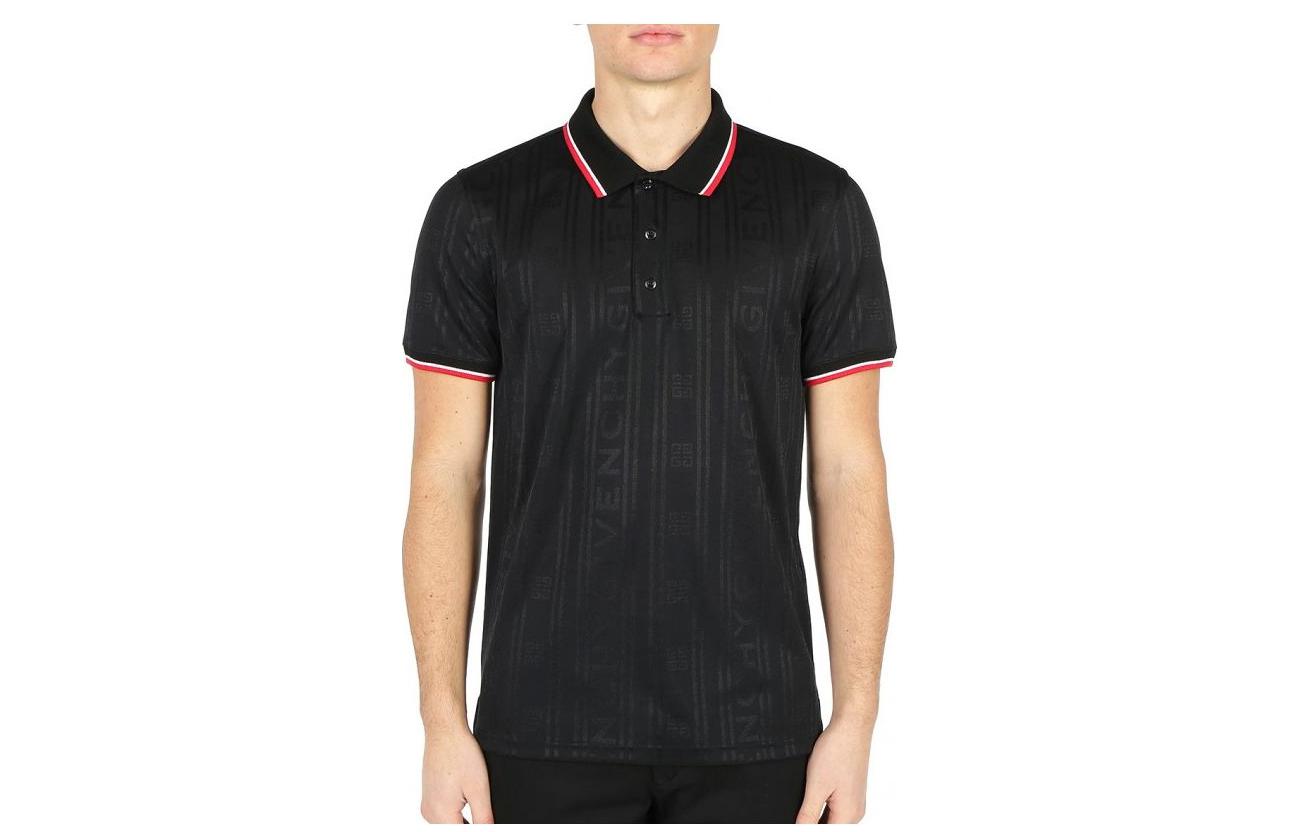 GIVENCHY  Solid Color Polo Shirt Black. BM70K430AY-001