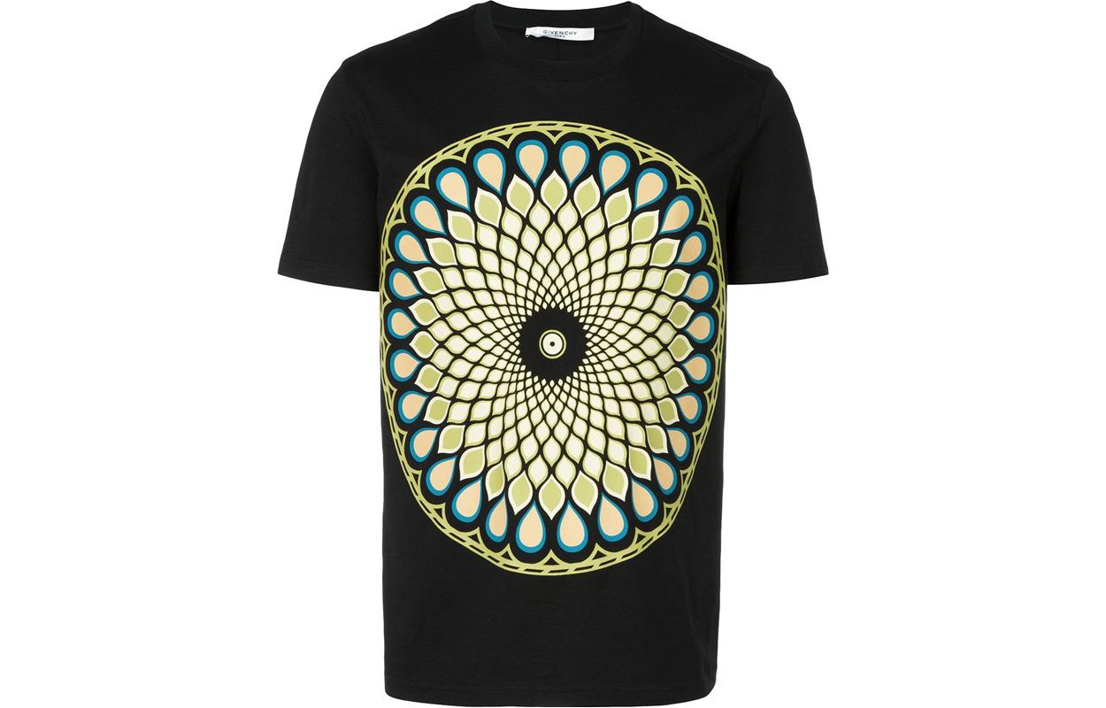 Givenchy  Solid Color Printed Black T-Shirt. 17S7336651-001