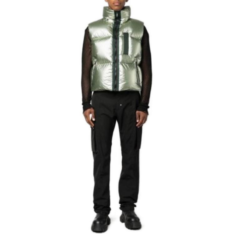 Lookbook Givenchy Vest Hijau Tanpa Lengan dengan Zip Warna Solid BM014F14Y4-311