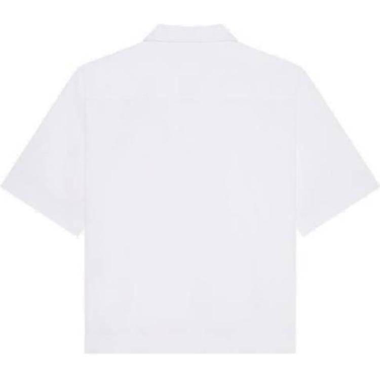 Lookbook 紀梵希純白短袖襯衫帶尖領 BM60T51YFV-100