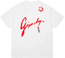 GIVENCHY White Crewneck T-Shirt with Logo Letter Print. BW70AS3YDD-100 GIVENCHY White Crewneck T-Shirt with Logo Letter Print. BW70AS3YDD-100