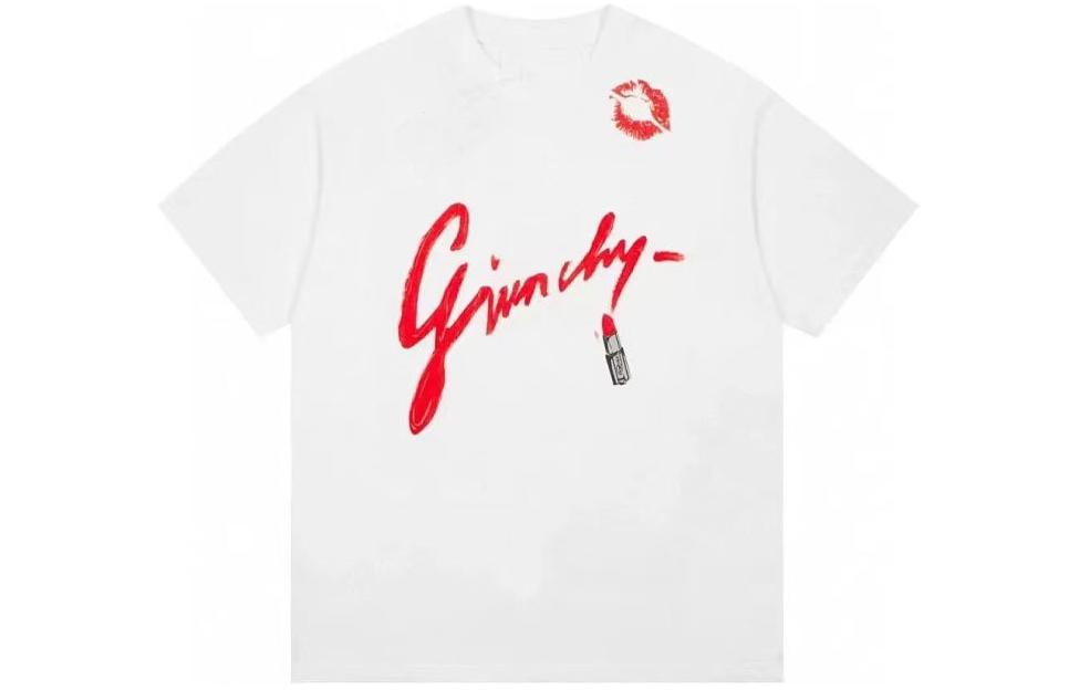 Order 紀梵希 白色圓領短袖T恤印有品牌字母標誌。 BW70AS3YDD-100