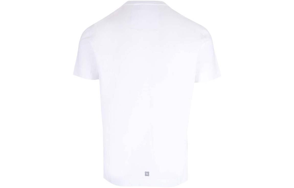GIVENCHY  White Crewneck T-Shirt with Solid Color Letter Print BM716G3YE3-100 圖 3